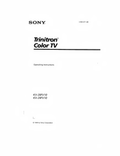 Sony Trinitron KV-20FV10 Operating Instructions Manual