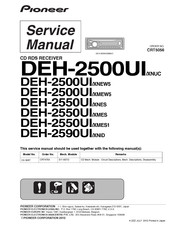 Pioneer DEH-2550UI/XMES1 Service Manual
