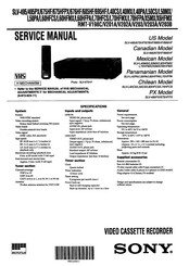 Sony SLV-495 Service Manual