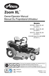 Ariens Zoom XL 42 CARB Owner's/Operator's Manual