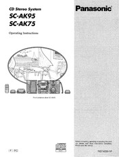 Panasonic SC-AK75 Operating Instructions Manual