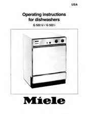 Miele G 522 i Operating Instructions Manual