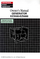 Honda EZ5000 Owner's Manual