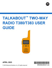 Motorola TALKABOUT T380 User Manual