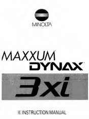 Minolta Maxxum Dynax 3xi Instruction Manual