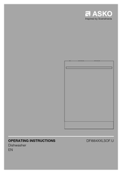 Asko DFI664XXLSOF.U Operating Instructions Manual