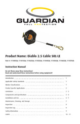 Guardian Diablo 2.5 Cable SRL-LE Instruction Manual