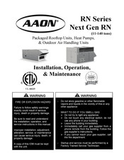 AAON RN Series Installation Operation & Maintenance