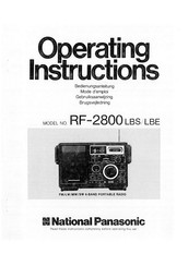 Panasonic RF-2800 LBS Operating Instructions Manual