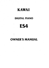 Kawai ES4 Owner's Manual
