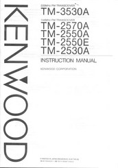 Kenwood TM-2550E Instruction Manual