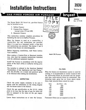 Bryant 393 Installation Instructions Manual