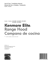 Kenmore Elite 233.5482 Series Use & Care / Installation Manual