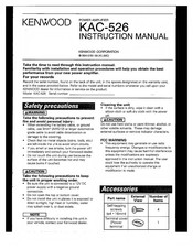 Kenwood KAC-526 Instruction Manual