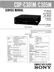 Sony CDP-C301M Service Manual