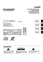 Pioneer CLD-1850 Operating Instructions Manual