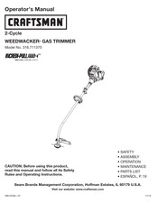 Craftsman WEEDWACKER INCREDI.PULL 316.711370 Operator's Manual