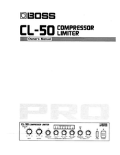 Boss CL-50 Owner's Manual