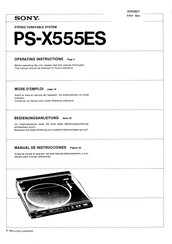 Sony PS-X555ES Operating Instructions Manual