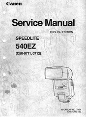 Canon 540EZ - Speedlite - Hot-shoe clip-on Flash Service Manual
