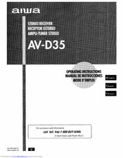 Aiwa AV-D35 Operating Instructions Manual