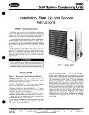 Carrier 38HD036 Installation, Start-Up And Service Instructions Manual