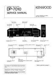 Kenwood DP-7010 Service Manual