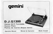 Gemini DJ Q1300 Operation Manual