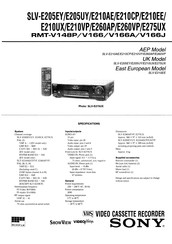 Sony SLV-E210AE Manual