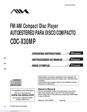 Sony CDC-X30MP Operating Instructions Manual