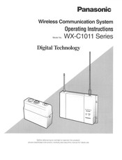 Panasonic WX-C1011 Series Operating Instructions Manual