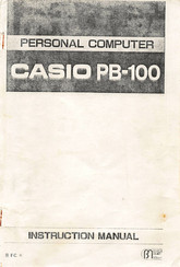 Casio PB-100 Instruction Manual