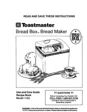 Toastmaster Bread Box 1163 Use And Care Manual