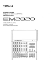 Yamaha EM2820 Operation Manual