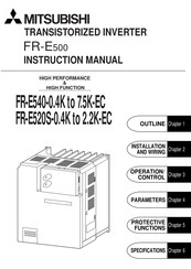 Mitsubishi Electric FR-E540-0.4K-EC Instruction Manual