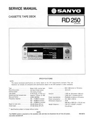 Sanyo RD250 Service Manual