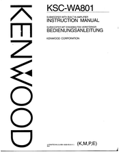 Kenwood KSC-WA801 Instruction Manual
