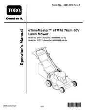 Toro eTimeMaster eTM76 Operator's Manual