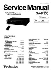 Technics QUARTZ SA-R330 Service Manual