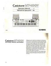 Casio Casiotone MT-400V Operation Manual