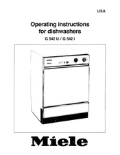 Miele G 542 U Operating Instructions Manual