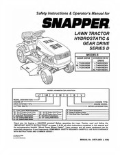 Snapper LT140H33DBV Safety Instructions And Operator's Manual