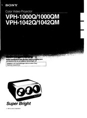 Sony Super Bright VPH-1000Q Manual