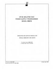 HP 59501B Operating And Service Manual