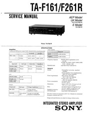 Sony TA-F261R Service Manual
