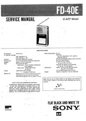 Sony FD-40E Service Manual