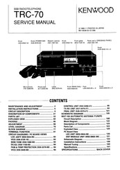 Kenwood TRC-70 Service Manual
