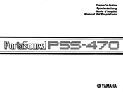 Yamaha PortaSound PSS-470 Owner's Manual