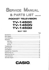 Casio TV-1450N Manual