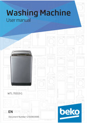 Beko WTL 70019 G User Manual